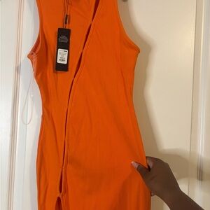 Orange Sleeveless Dress